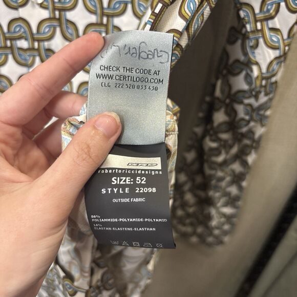 RRD by Roberto Ricci Designs Performance Button Up Men's Size 52 Geometric Chain - Picture 10 of 13